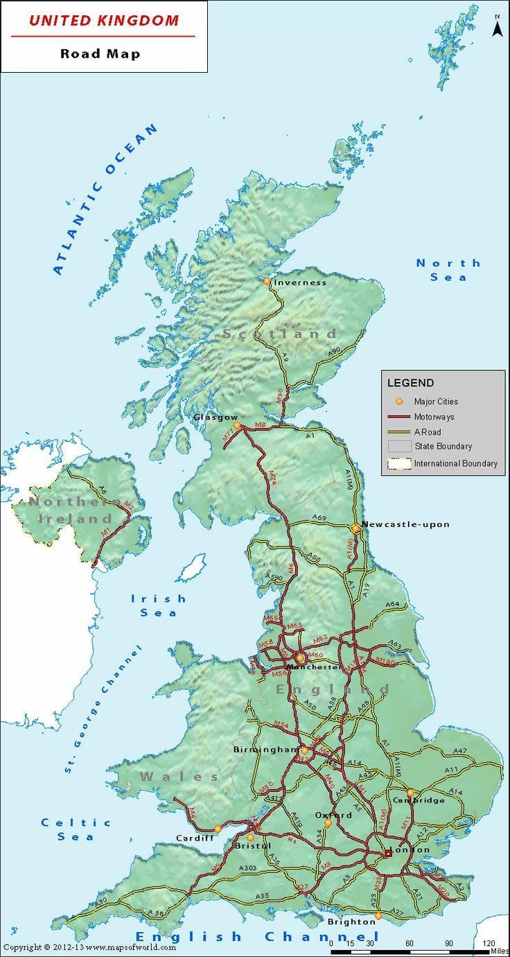 rete autostradale mappa di regno UNITO