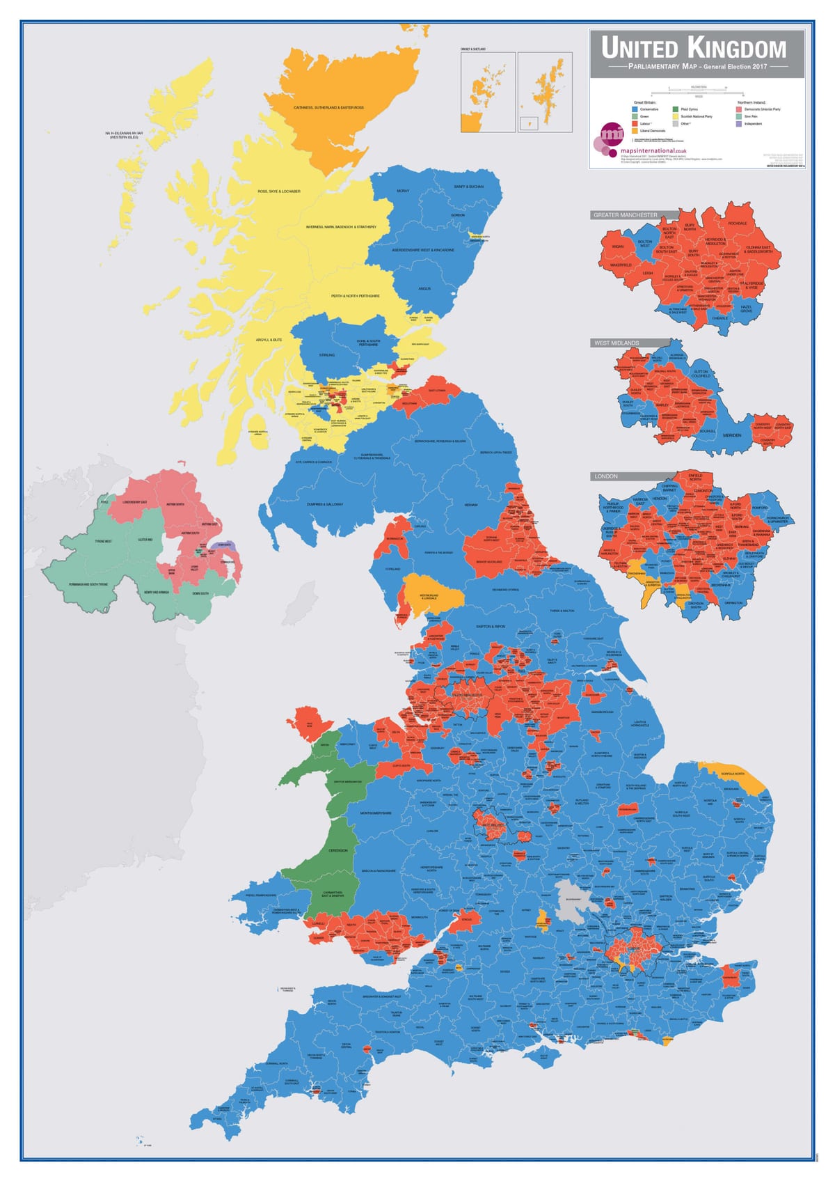 mappa di east UK