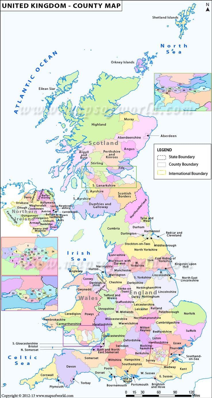mappa di regno UNITO west coast