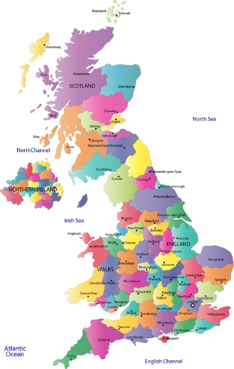 mappa di regno UNITO