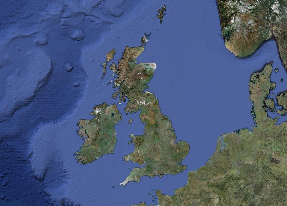 mappa di regno UNITO meteo
