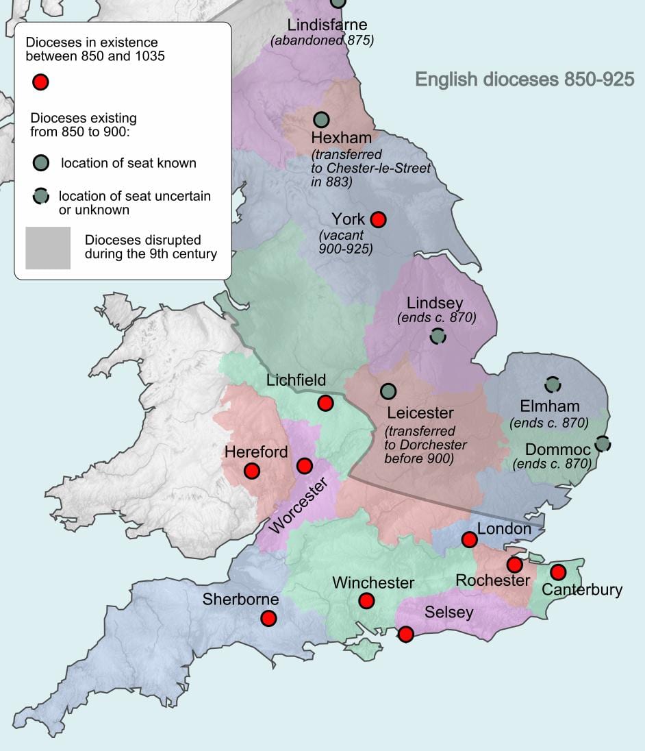 mappa della gran Bretagna viking