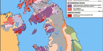 Carta geologica della gran Bretagna