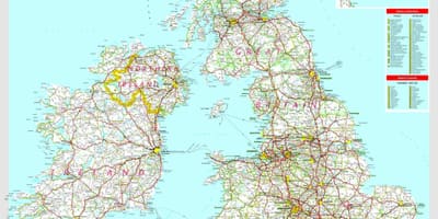 Mappa del regno UNITO di guida