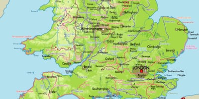 Mappa di costa a sud di città del regno UNITO