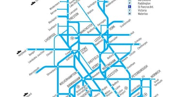 UK sistema ferroviario mappa