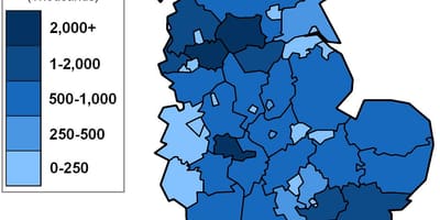 Mappa della popolazione del regno UNITO