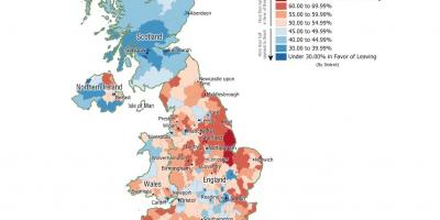 Mappa di regno UNITO brexit