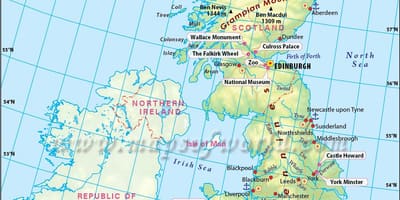 Gran bretagna rete di canali mappa