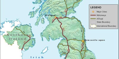 UK mappa della rete stradale