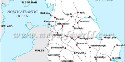 Gran Bretagna treno mappa